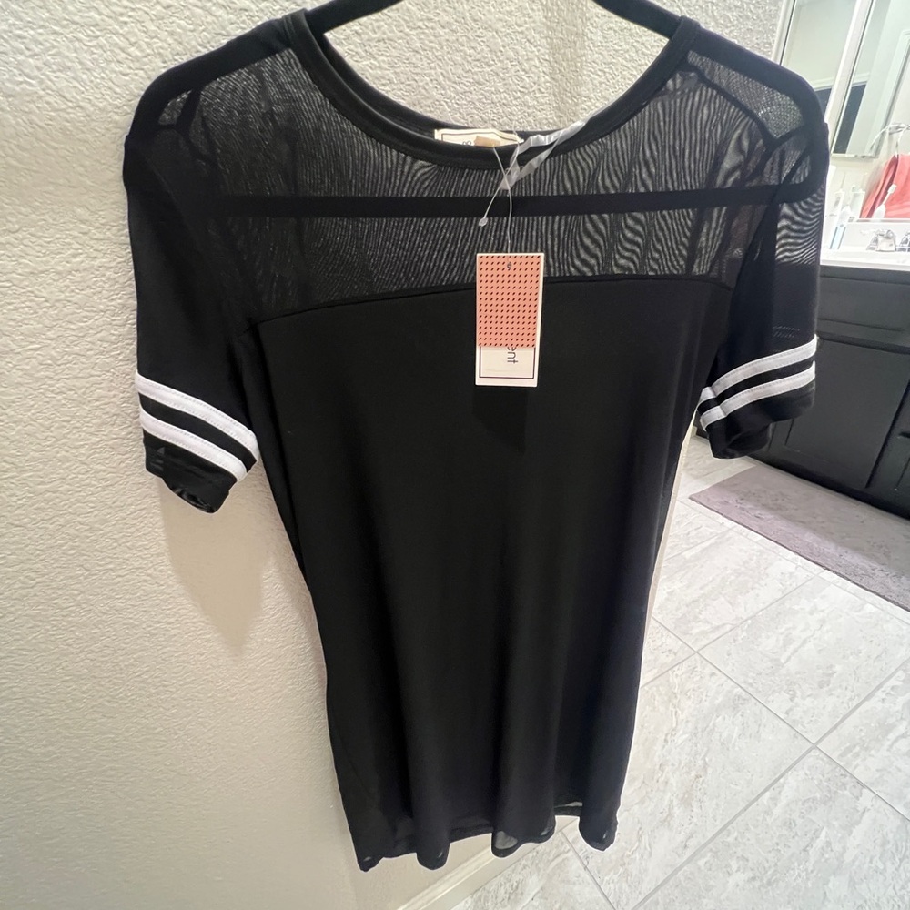 NEVER BEEN WORN! NWT! Black Mesh Panel Women's Dress